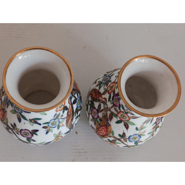 Ceramic Tiffany & Co. Royal Crown Derby Vases Imari Style Early 20th C. -a Pair For Sale - Image 7 of 12