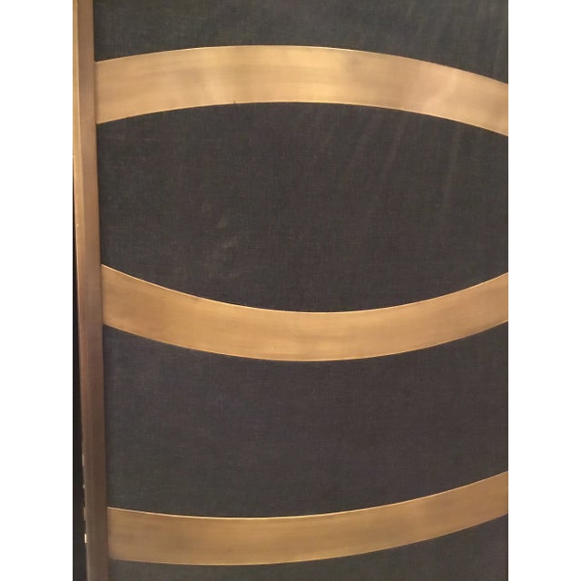 Currey & Company Currey & Co. Clara Black and Gold Folding Screen as Is For Sale - Image 4 of 7