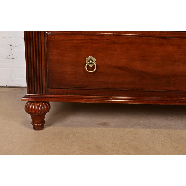 Ethan Allen British Colonial Carved Maple Chest of Drawers For Sale - Image 11 of 16
