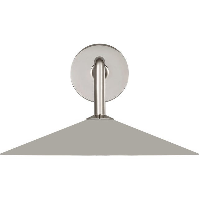 Modern Amber Lewis for Visual Comfort Signature Ponce 9" Sconce in Polished Nickel with Polished Nickel Shade For Sale - Image 3 of 8