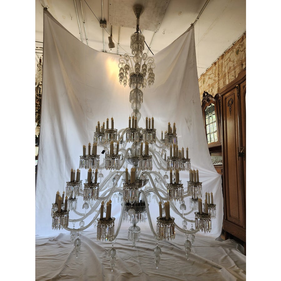 1990s Extra Large Crystal Chandelier With 144 Lights | Chairish