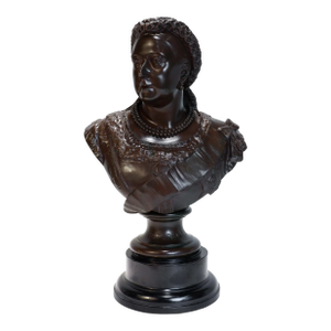 Antique Elkington & Co. Bronze Bust of Queen Victoria After Joseph Edgar Boehm