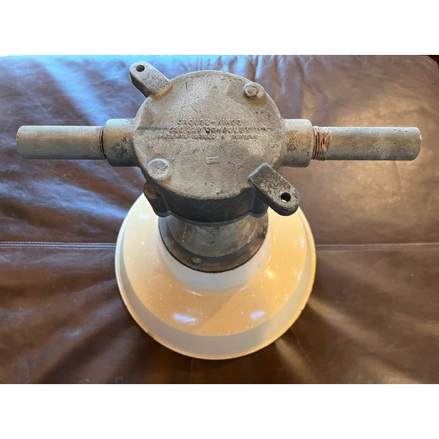 Metal 1940s Crouse-Hinds Vintage Vdb Industrial Light Pendant Fixtures - Set of 3 For Sale - Image 7 of 12