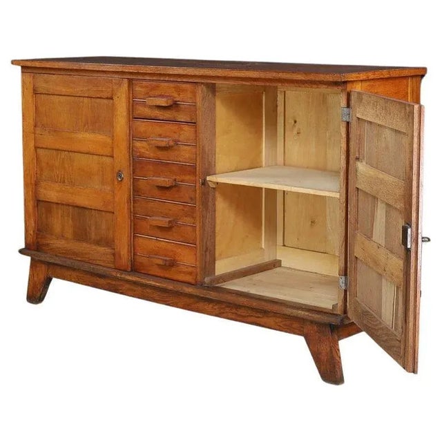 Oak Sideboard by René Gabriel, France, 1940s For Sale - Image 11 of 11
