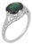 1930s Art Deco 2.26 Carat Green Sapphire Filigree 18k White Gold Ring, Size 5.75 For Sale