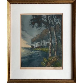Antique Early American Landscape Print For Sale