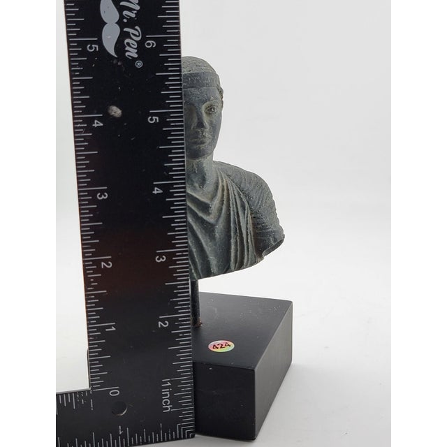 Realism Vintage Miniature Charioteer from Delphi Sculpture Bust. For Sale - Image 3 of 11