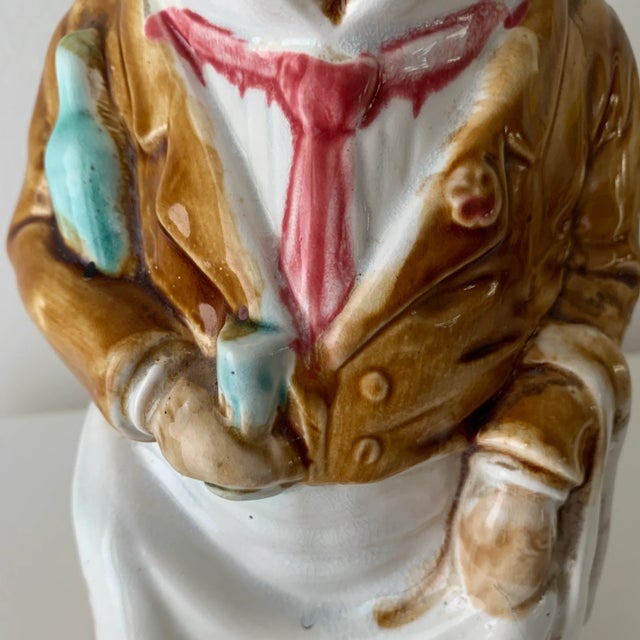 Antique Frie Onnaing Majolica Barbotine Pig Pitcher For Sale - Image 11 of 13