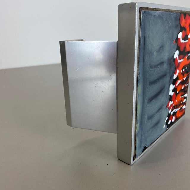 Brutalist Metal and Ceramic Door Push Handle attributed to Juliette Belarti, Belgium, 1970s For Sale - Image 17 of 18