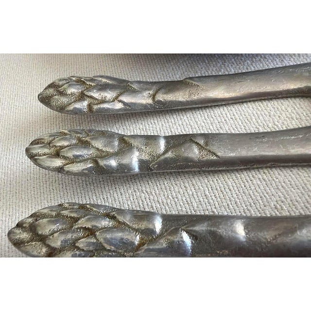 Metal Vintage Wilton Armetale Asparagus Serving Set Bruce Fox Luxury Elegant Silvertone - 2 pcs For Sale - Image 7 of 7