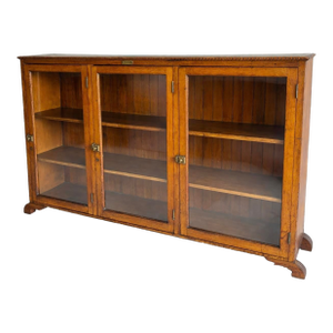 Early 20th-Century Glass-Front Oak Libby, McNeill & Libby Display Cabinet
