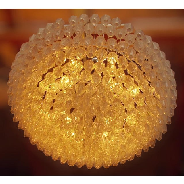 21st Century Clear Murano Poliedri Chandelier or Flush Mount by Fabio LTD For Sale - Image 6 of 7