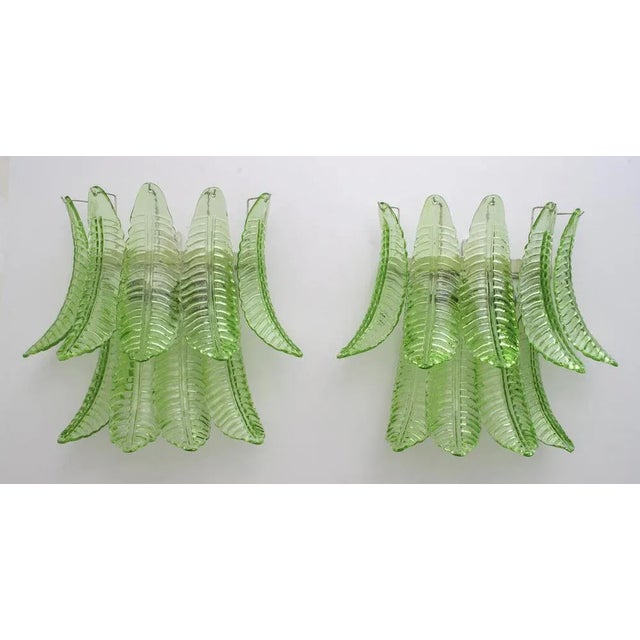 Mid-Century Modern Palm Leaves in Murano, Italy, 1970s, Set of 2 For Sale - Image 10 of 10