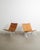 A rare and early pair of danish mid century modern "pk22" armchairs in b rushed chromium plated steel and original and...