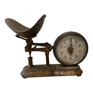 Antique Peerless Company Cast Iron Counter Scale Inspector Approved Stamped March 1837