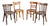 Vintage Bentwood Pub Dining Chairs, 1950s, Set of 4 For Sale