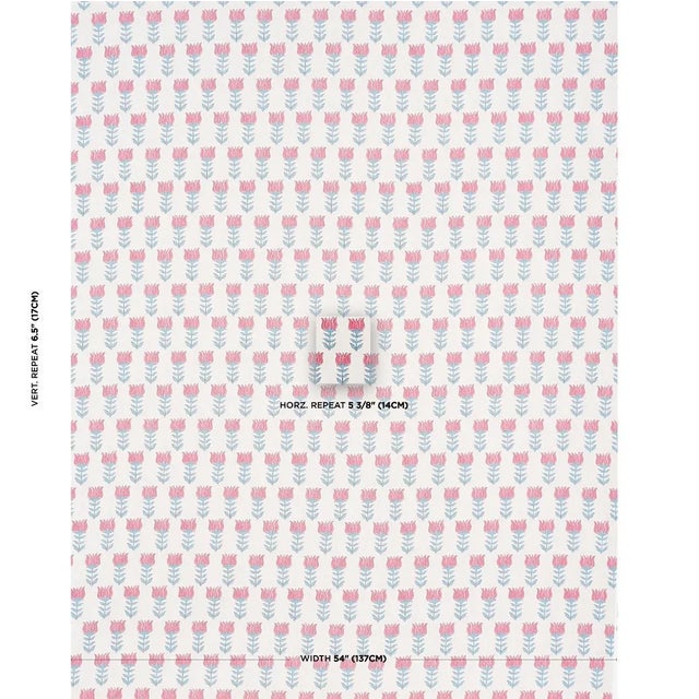 Based on hand-drawn artwork from our studio, Mia Tulip is a simple stylized floral printed slightly off-register on fine...
