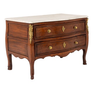 18th Century French Cherrywood Serpentine Commode For Sale