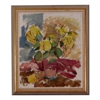 Ture Petterson, Bloom, 1960s, Oil on Canvas, Framed For Sale
