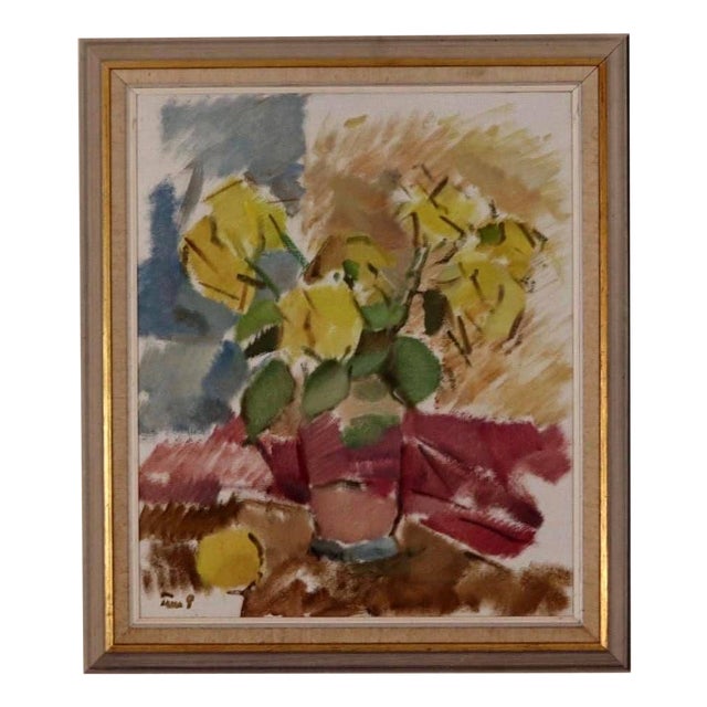 Ture Petterson, Bloom, 1960s, Oil on Canvas, Framed For Sale