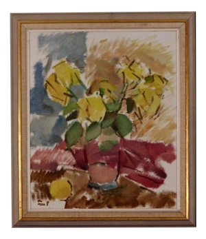 Ture Petterson, Bloom, 1960s, Oil on Canvas, Framed