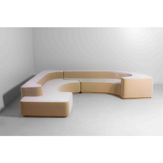 Set of Lara Sofa in Beige Velvet by Roberto Pamio for Stilwood, Italy, 1958 For Sale - Image 11 of 11