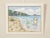 High Quality Original Painting by Trisha Witty (American, 20th C.), Coastal Scene of Children Walking or Playing Along...