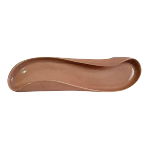Mid Century Russel Wright Pottery Coral Pink American Modern Fold Relish Tray