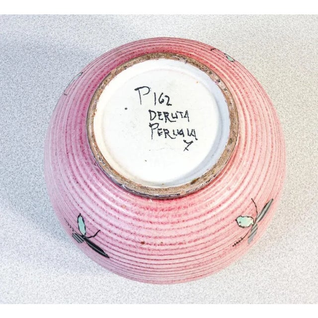 Glazed Majolica Vase Deruta, 1950s For Sale - Image 6 of 8