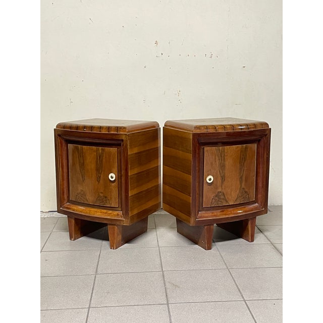 Art Deco Bedside Tables, Italy, 1930s, Set of 2 For Sale - Image 3 of 15
