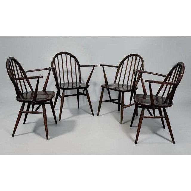 Vintage Windsor Dining Chairs from Ercol, 1960s, Set of 4 For Sale - Image 14 of 14