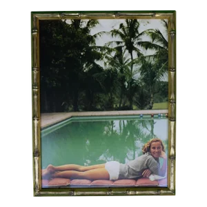 "Slim Aarons 'Alice Topping at Ned McLean's Pool' C1974 Framed Color Plate"