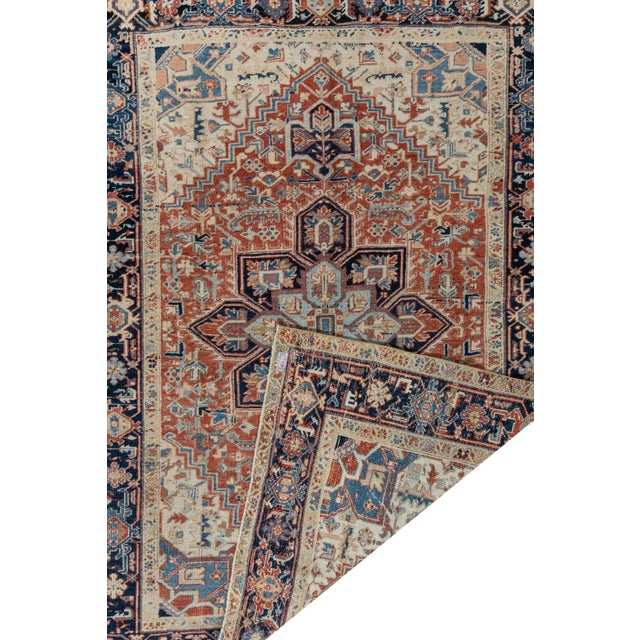 Vintage Heriz Rug 6'5 X 9'" For Sale - Image 10 of 11