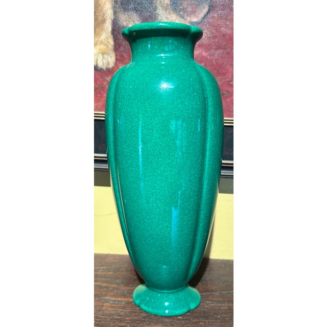 Cowan Pottery Art Deco Green Crystalline Cowan Art Pottery Vase For Sale - Image 4 of 6