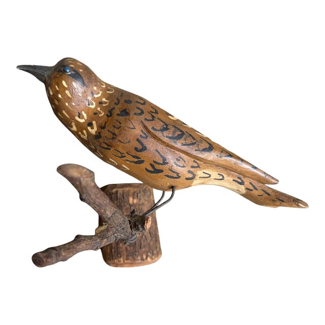 1930s Wood Carved Austrian Bird 77 For Sale