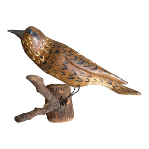 1930s Wood Carved Austrian Bird 77