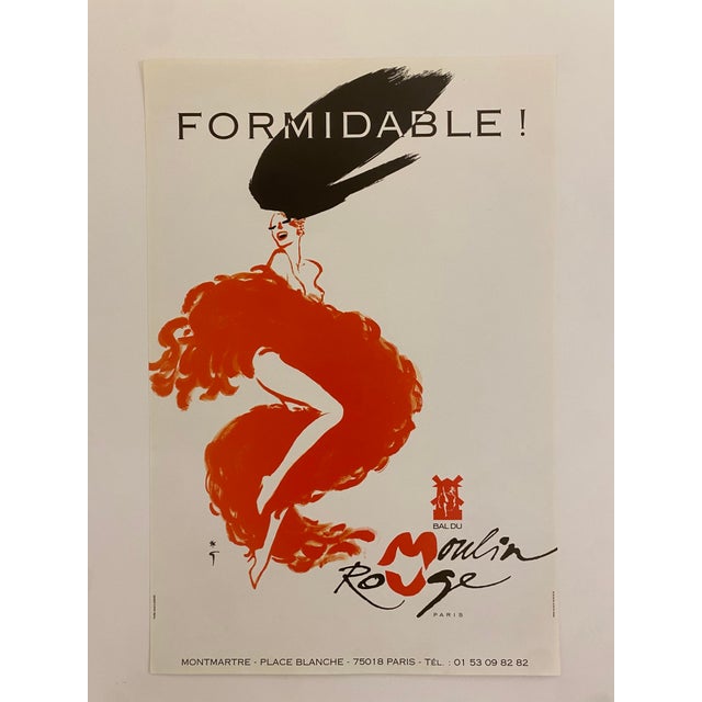 Artist: René Gruau Title: FORMIDABLE Year: c.a. 1980s Original vintage affiche printed in offset lithography Size: cm 60 x...