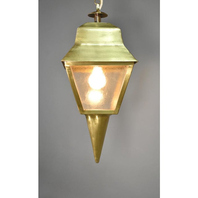 Antique French Exterior Bronze Lantern, 1890s For Sale - Image 6 of 16