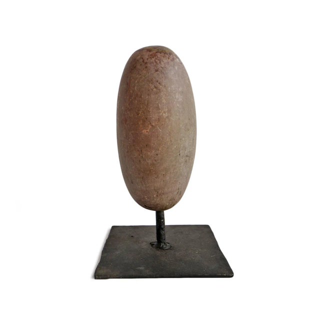 Natural Lingam Stone on Stand For Sale - Image 4 of 4