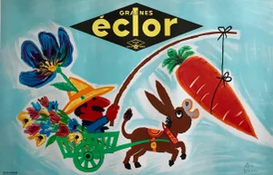 1960s French Vintage Poster, Graines Eclor