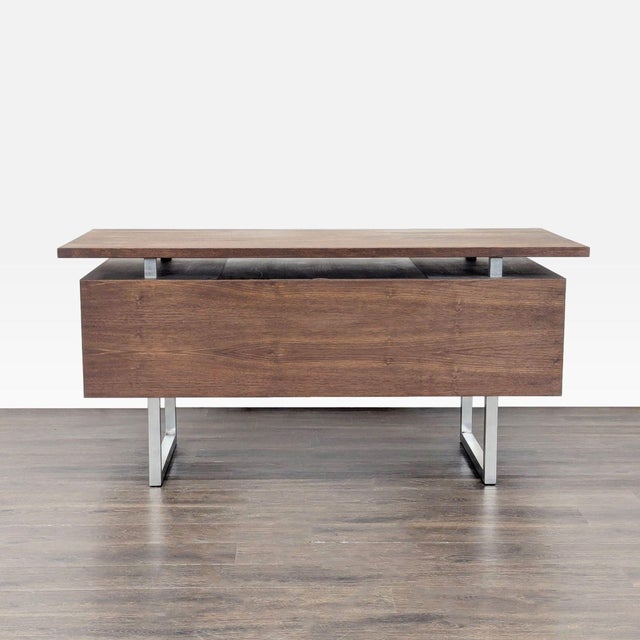 Crate and Barrel Clybourn Modern Executive Desk For Sale In San Francisco - Image 6 of 10