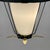Black Metal and White Opaline Lantern with Brass, France, 1950s For Sale - Image 16 of 18