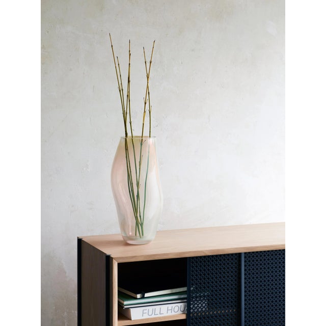 Contemporary Supernova IV Amber Iridescent M Vase by Simone Lueling for ELOA For Sale - Image 3 of 5