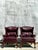 Vintage Regency Merlot Leather Wingback Chairs - A Pair For Sale - Image 10 of 10