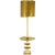Gilt and Ivory Lacquered Segmented Discs Pedestal Floor Lamp For Sale