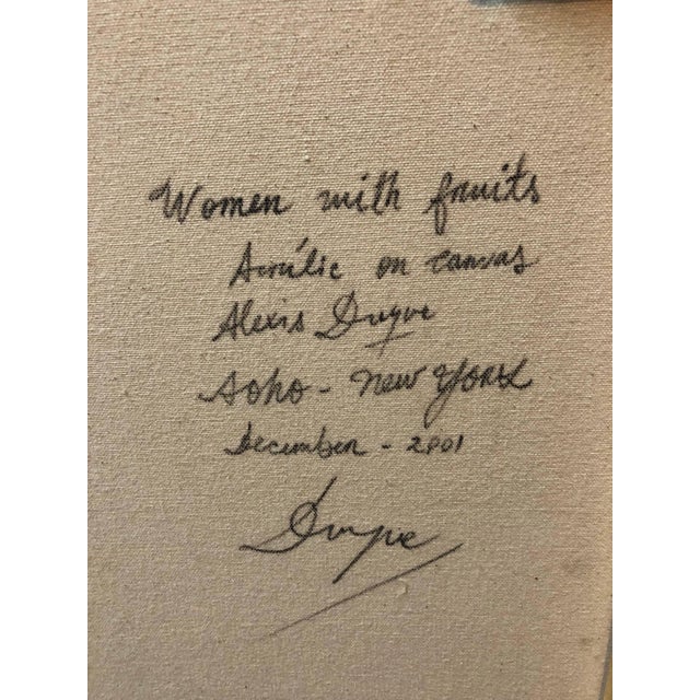 Textile The Musician, Large Lating American Modernist Oil Paintng For Sale - Image 7 of 7