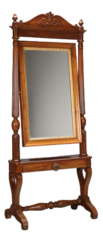 Italian Louis Philippe Mirror in Walnut