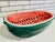 Add some character to your serving collection with this unique handmade vintage oval watermelon ceramic bowl. The bowl...