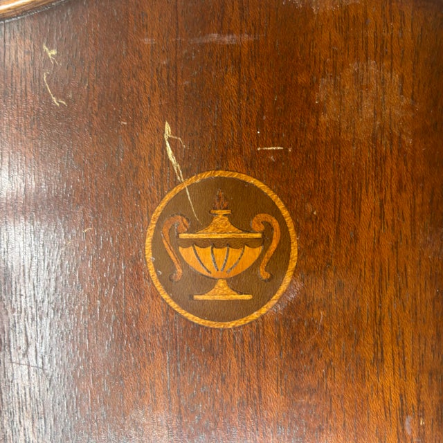 Neoclassical 19th Century English Regency Mahogany Book Slide With Satinwood Inlay For Sale - Image 3 of 12