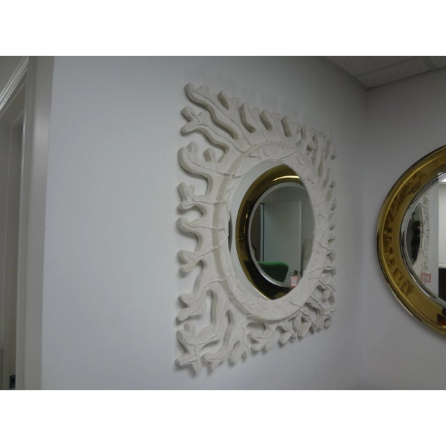 Vintage French Serge Roche Inspired Plaster Mirror For Sale In Houston - Image 6 of 7